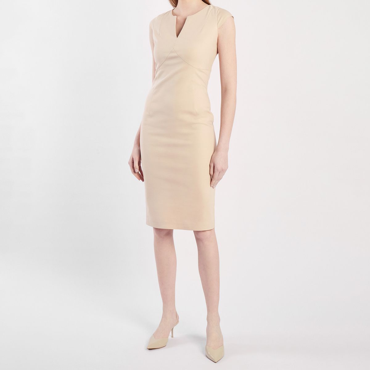 CAMILA VIALI - Camila Viali Vestido Jesse Beige manga corta