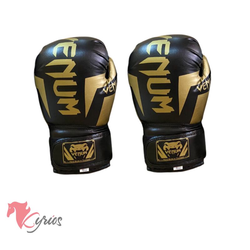 VENUM - Guantes De Box Venum 6 onz Negro Con Dorado