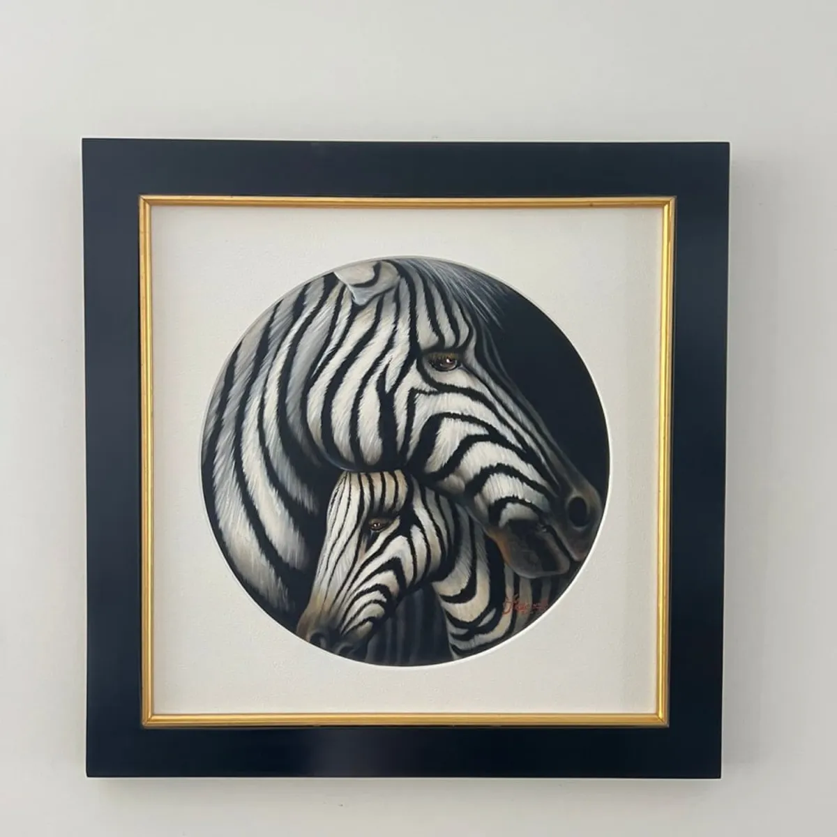 MAP DESIGN HOME - Cuadro Decorativo Zebra Duo 60x61 cm