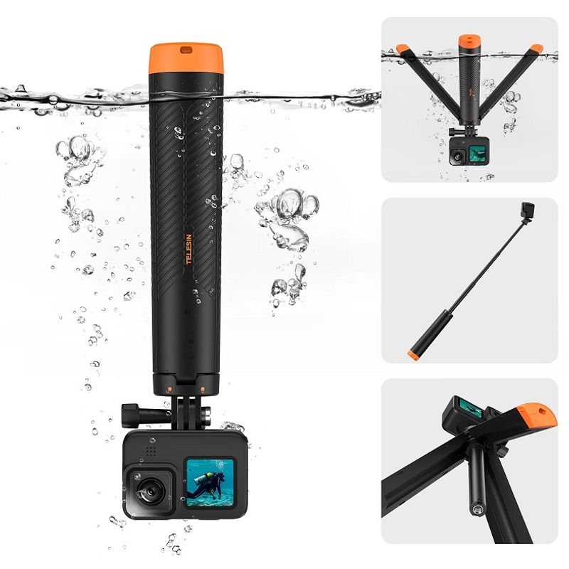 TELESIN - Selfie Flotante con trípode Telesin para GoPro