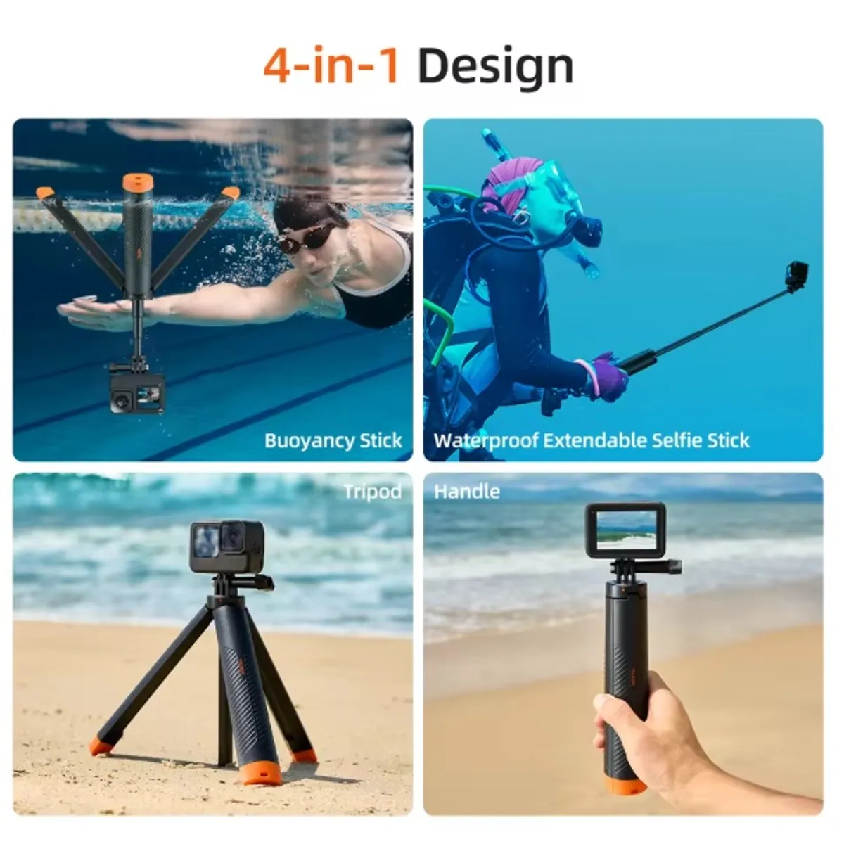 TELESIN - Selfie Flotante con trípode Telesin para GoPro