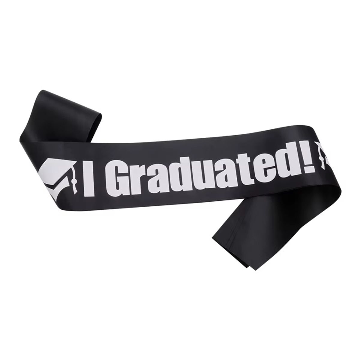 GENERICO - Banda unisex graduación negra con blanco