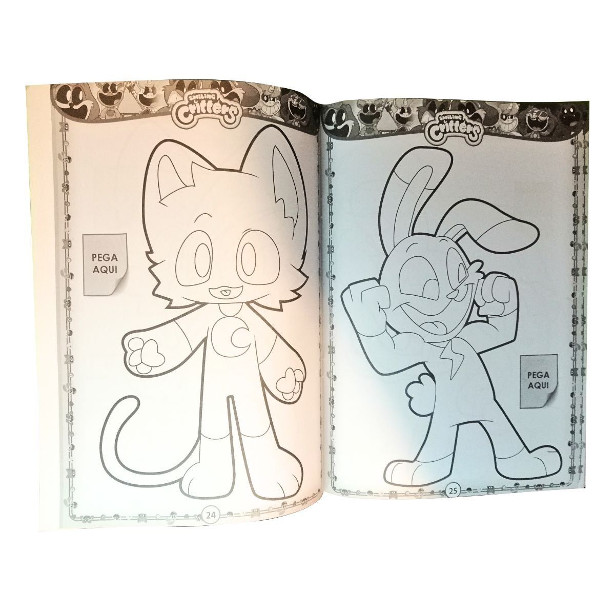 GENERICO - Libro para colorear - Smiling critters con 56 stickers incluidos