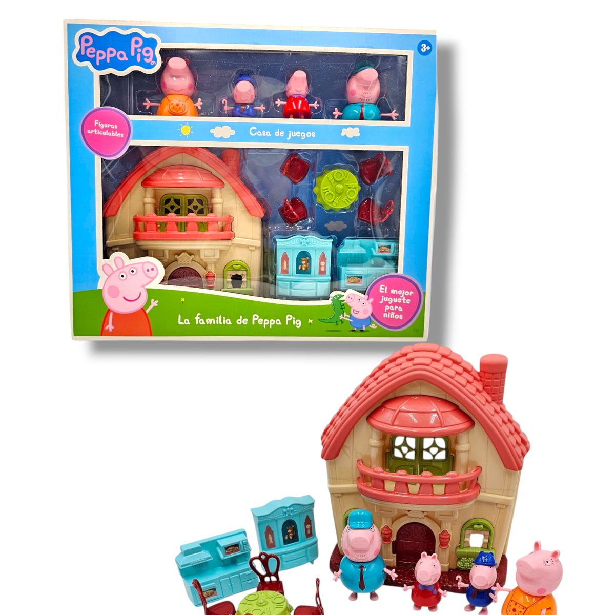 Pepa Pig - JUGUETE PEPPA PIG CASA 4 PERSONAJES