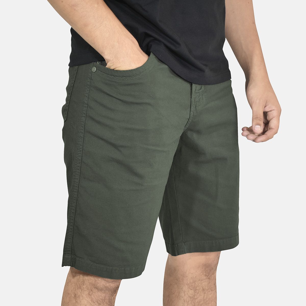 YONISTERS CLOTHING - Short Drill Clásico Yonisters Clothing Verde