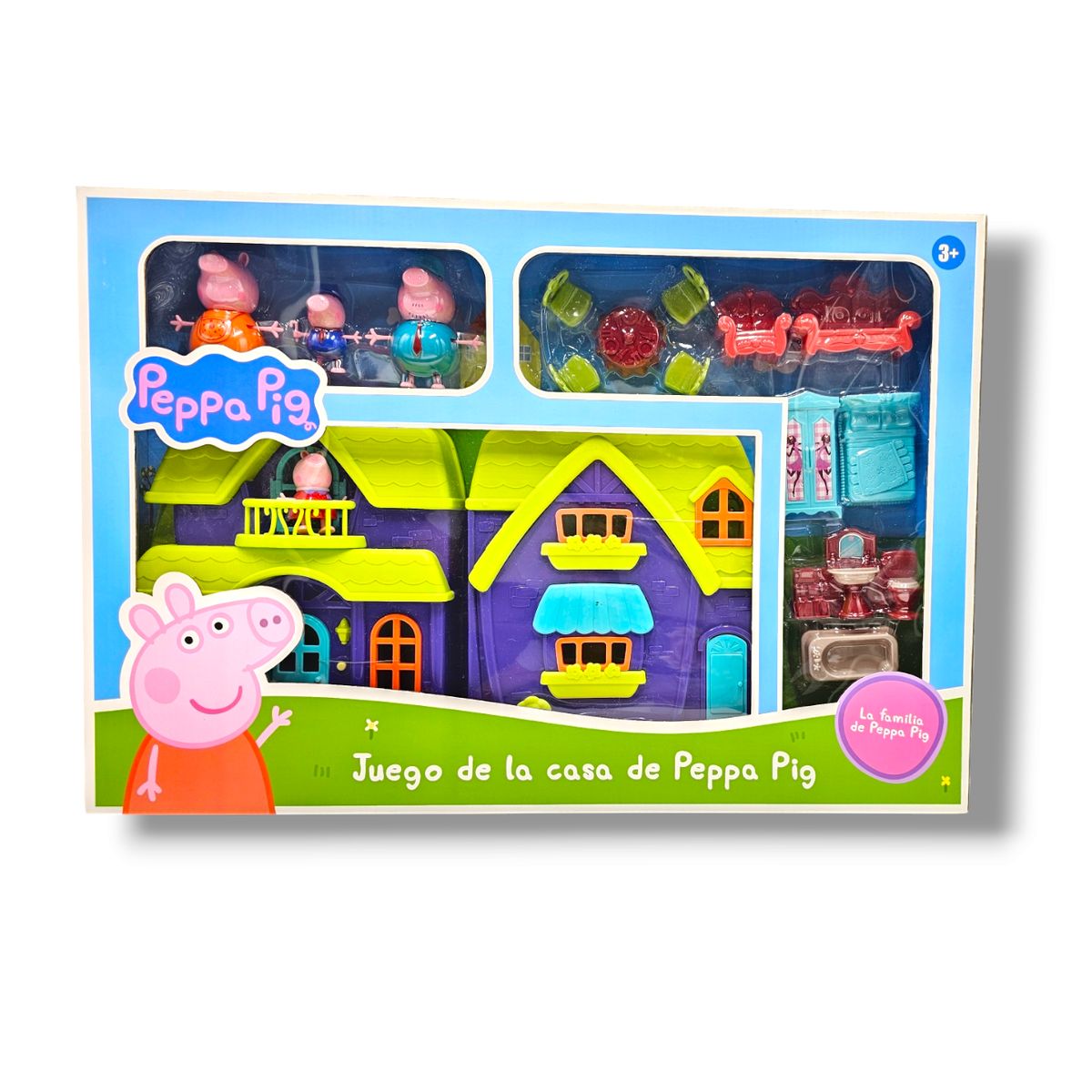PEPPA PIG - JUGUETE PEPPA PIG CASA GRANDE X 4 PERSONAJES