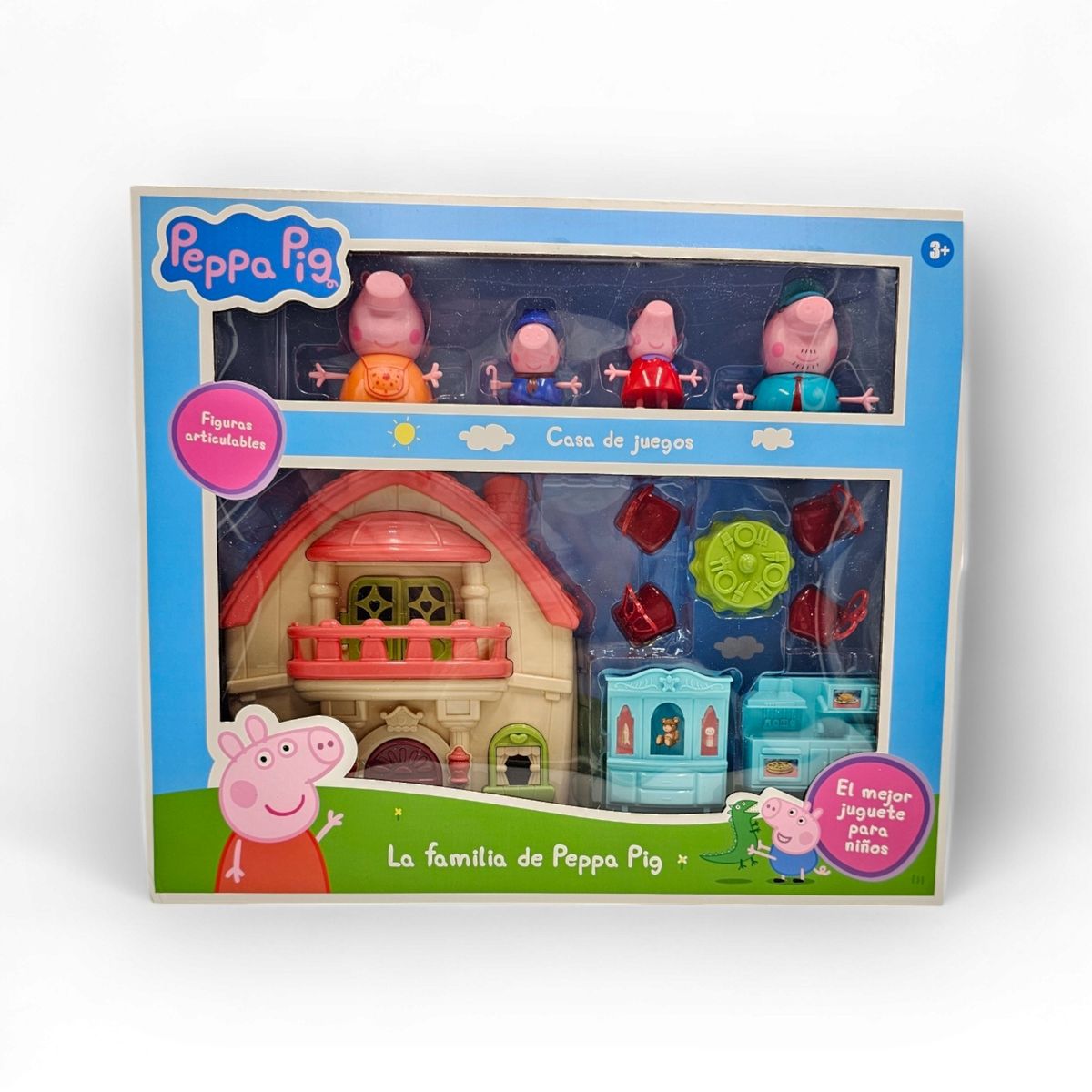 PEPPA PIG - JUGUETE PEPPA PIG CASA GRANDE X 4 PERSONAJES