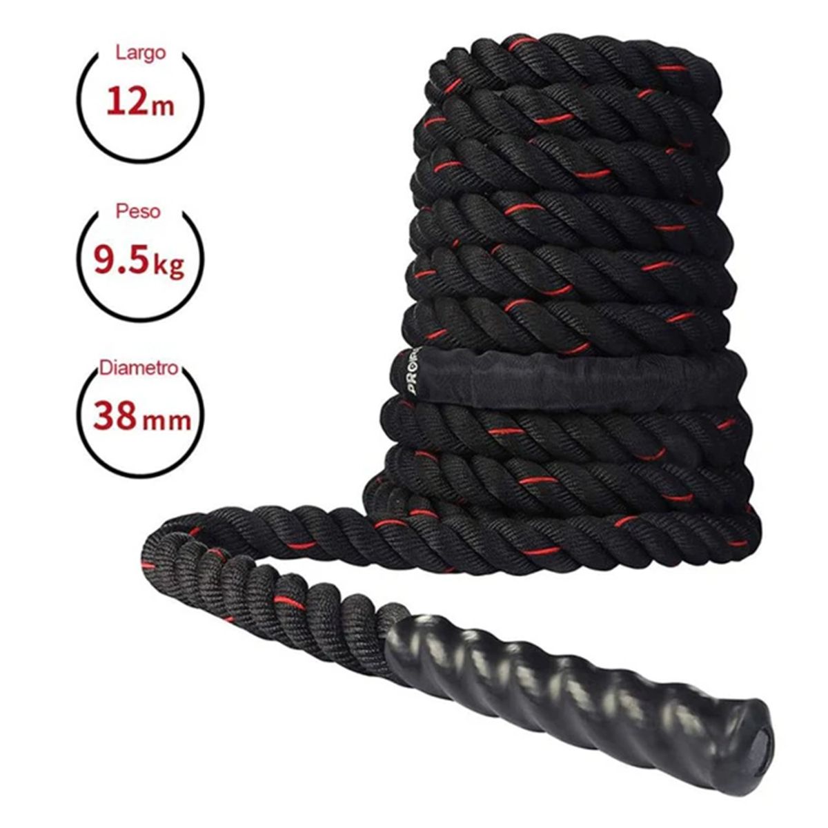 PROIRON - Cuerda de Fuerza Battle Rope 12 M