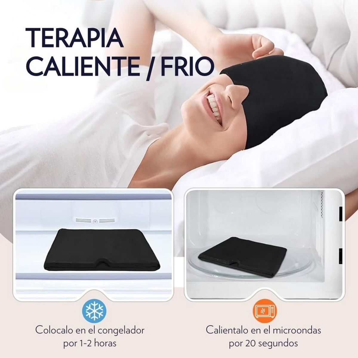CUENTA OVEJAS - Gorro de Gel Terapéutico Relajante Anti-Migraña - GRIS