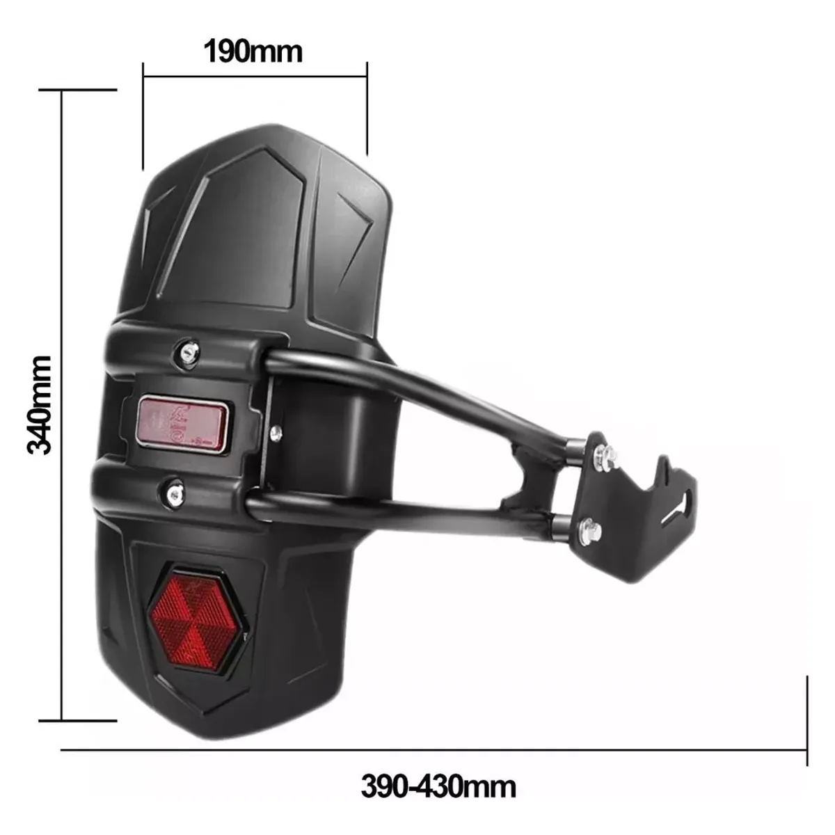 JET - Guardabarros trasero para motocicleta fibra de carbono