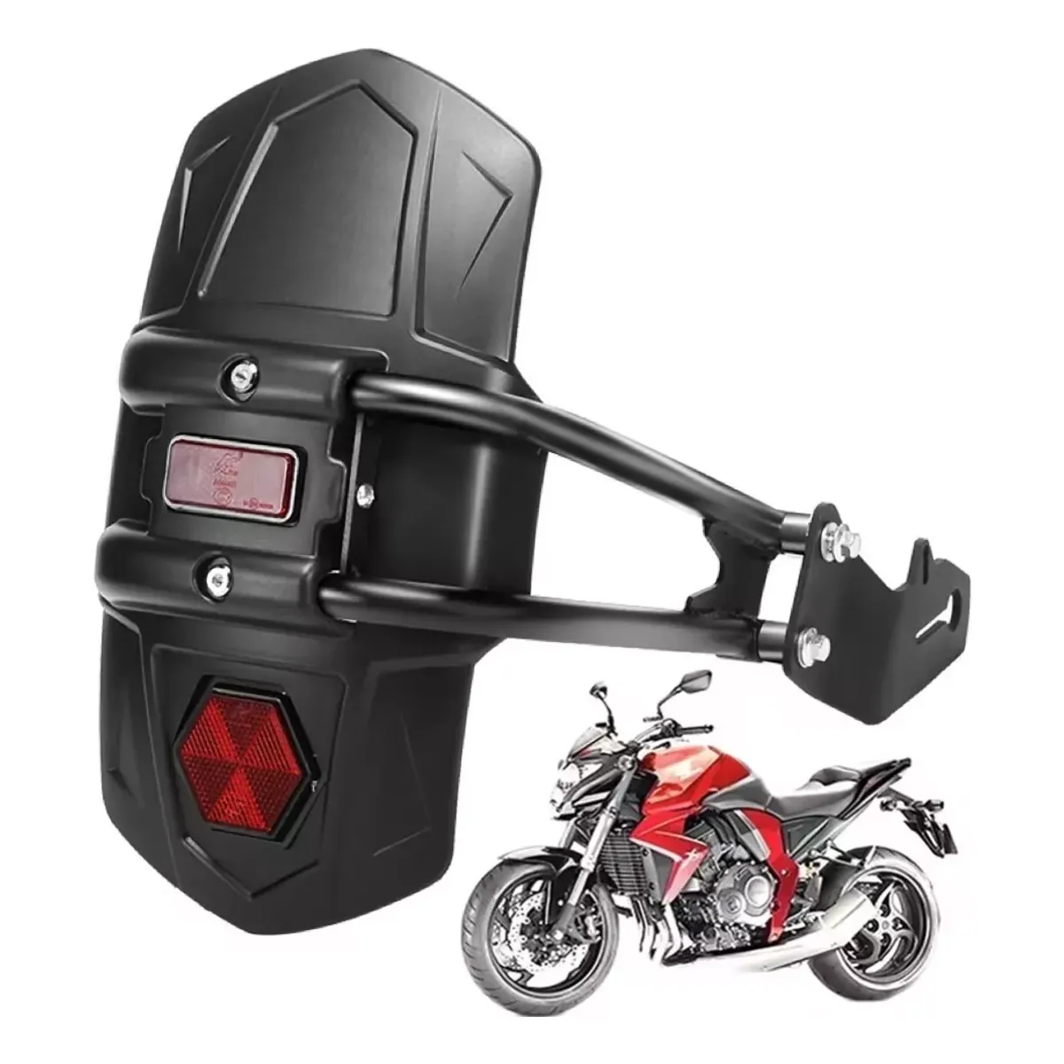 JET - Guardabarros trasero para motocicleta fibra de carbono