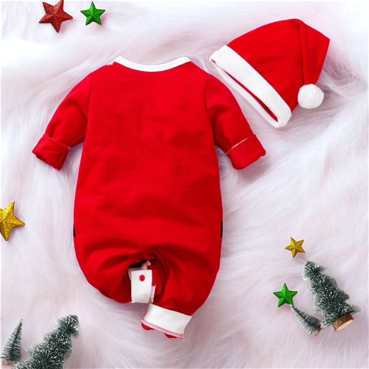 GENERICO - ROPA DE BEBÉ NAVIDEÑO  BODY + GORRO