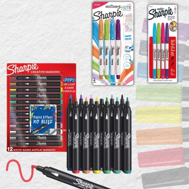 SHARPIE - Kit SharpiePro: 12 Acrílicos+ 4 Resaltadores+ 4 Permanentes