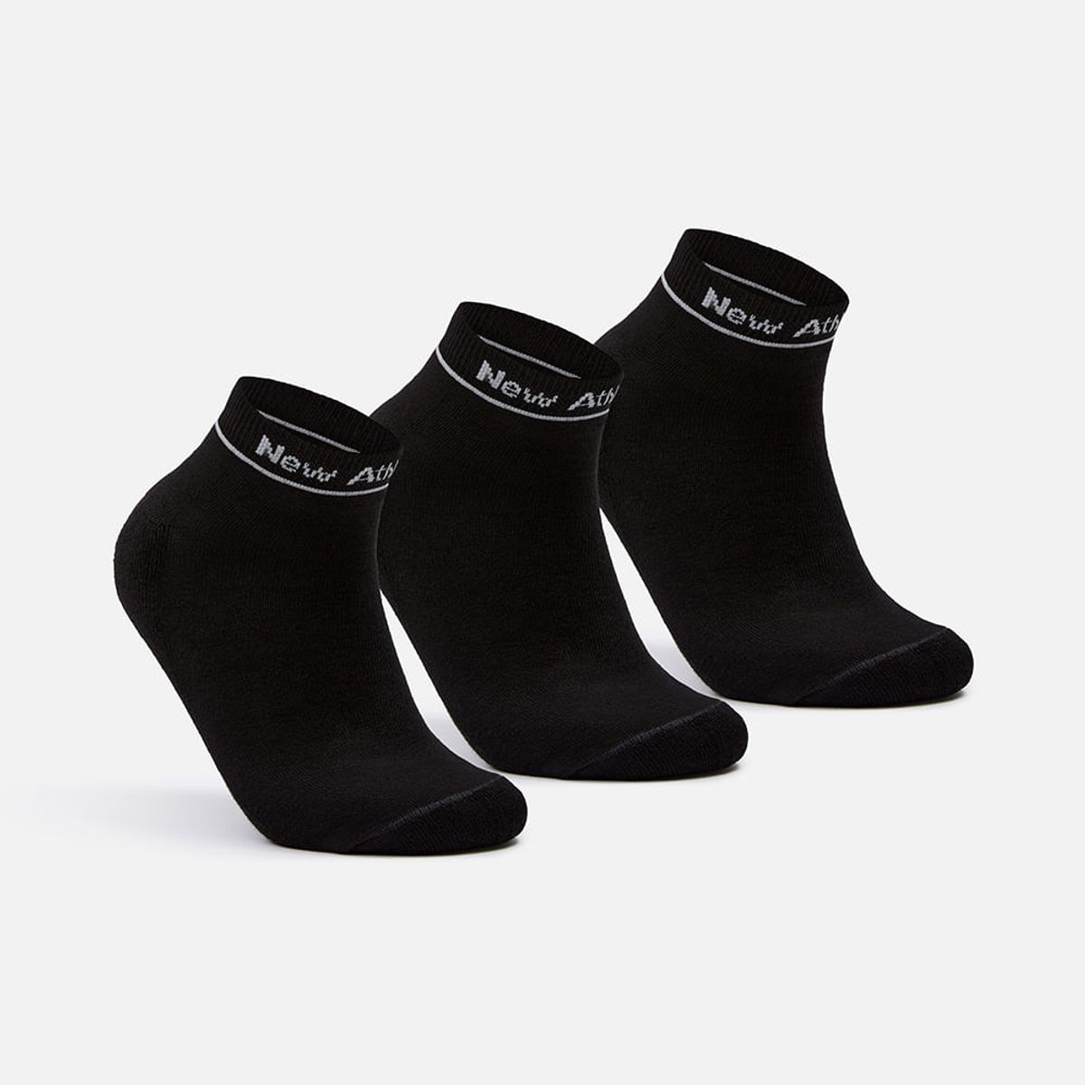NEW ATHLETIC - Medias Pack De 3 New Athletic Tobilleras Negro Unisex