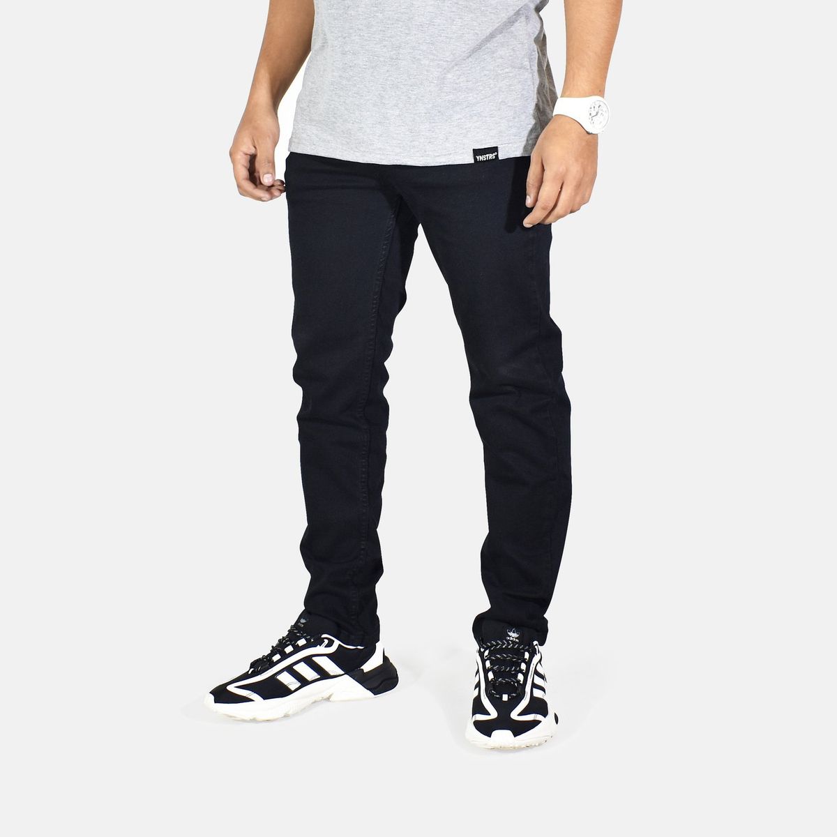 YONISTERS CLOTHING - Denim Jean Semipitillo Stretch Yonisters Clothing Negro