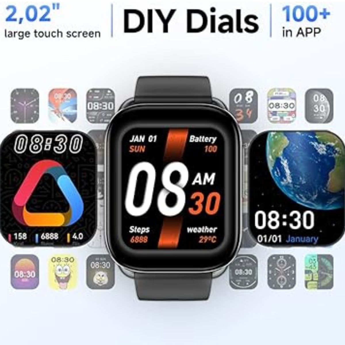 QCY - Reloj Smartwatch QCY GS S6 Pantalla Amoled 2.02", Dura 10 días, Gris