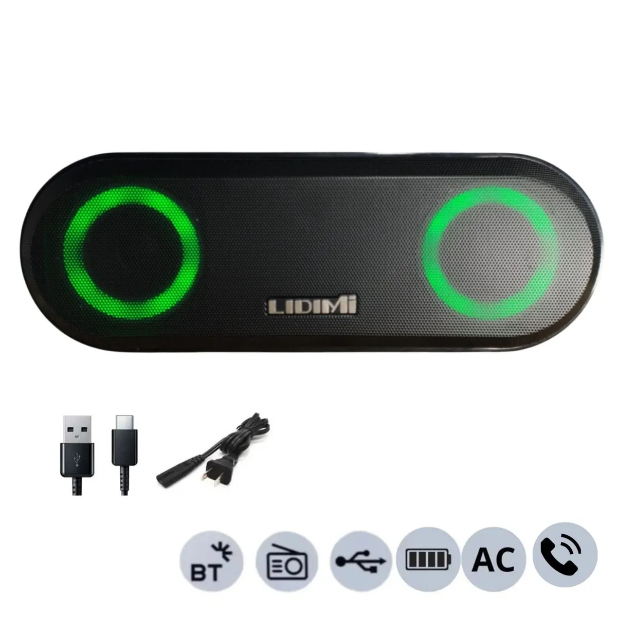 LIDIMI - Parlante Portátil Lidimi LD S010AC/R 40 watts Luces RGB Bluetooth