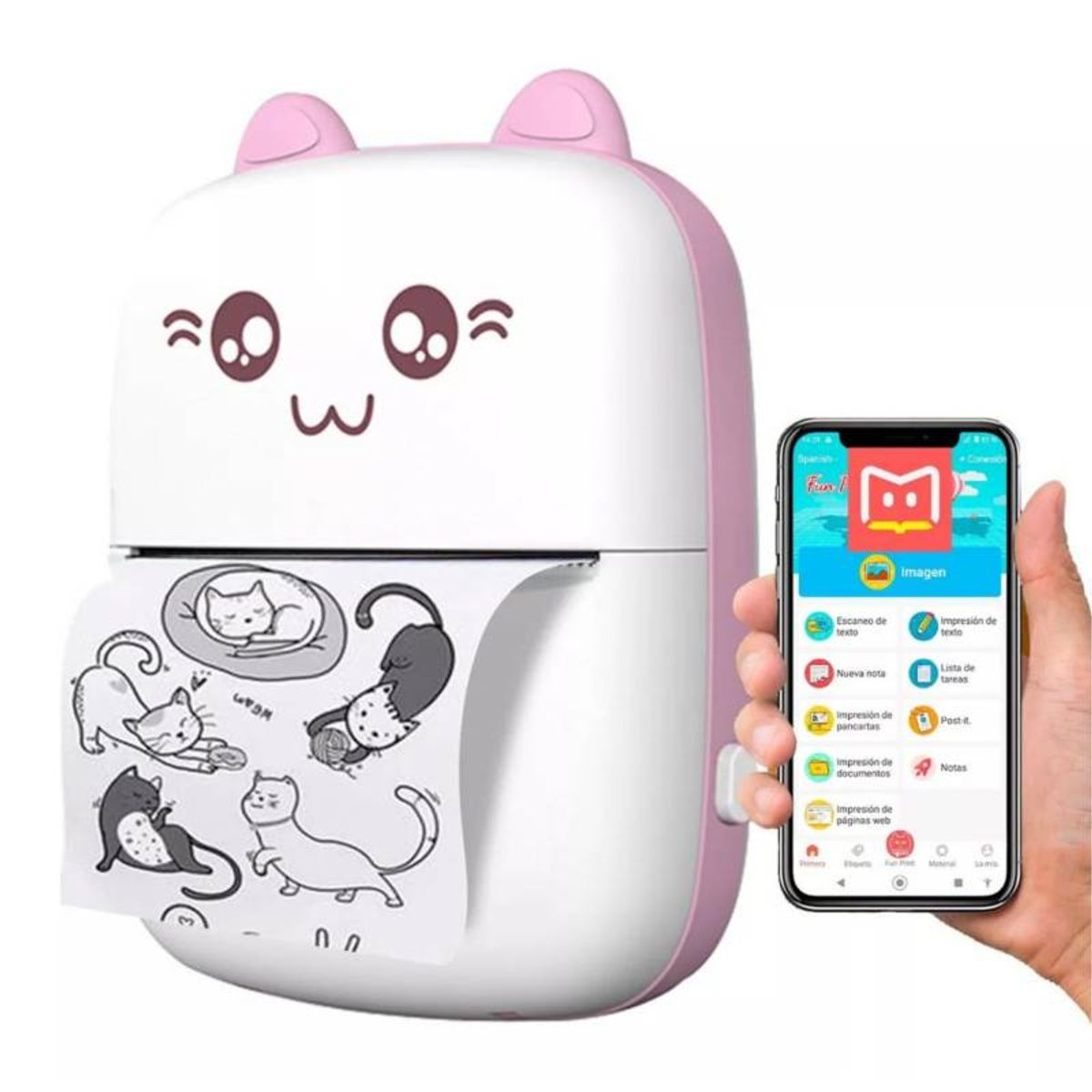 OEM - MINI Impresora Portátil Térmico 58mm Android IOS conexión Bluetooth
