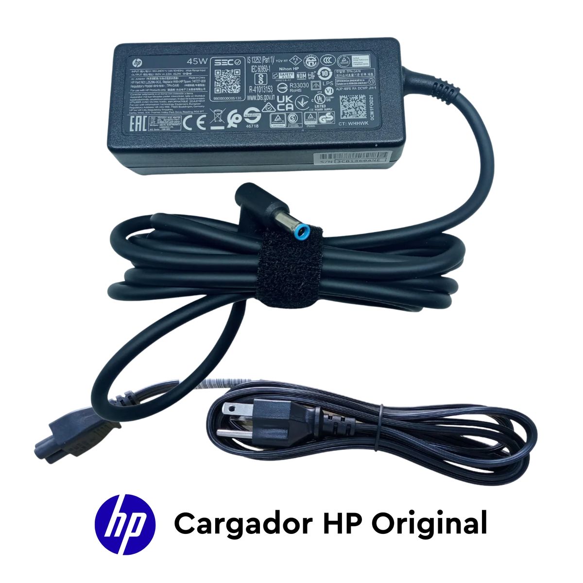 HP - Cargador de Laptop HP Original 45W Punta Azul 19,5 V 2,31A - 45W