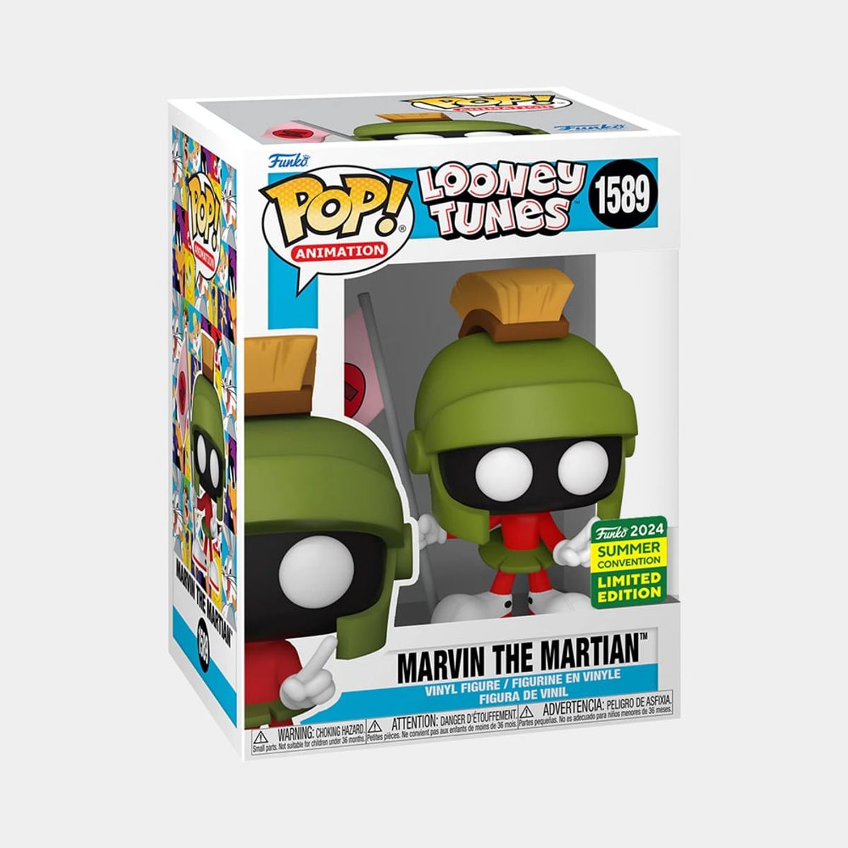 FUNKO - FUNKO POP! ANIMATION: LOONEY TUNES - MARVIN THE MARTIAN (WITH FLAG) - 2024 SUMMER CONVENTION (LIMITED EDITION)