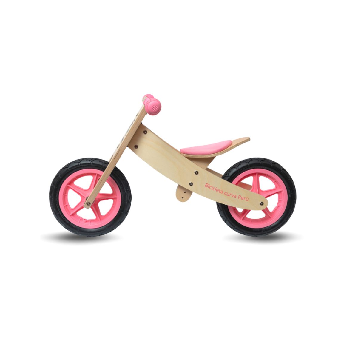 CURVA - Bicicleta de balance para niños Curva Modelo Rosada