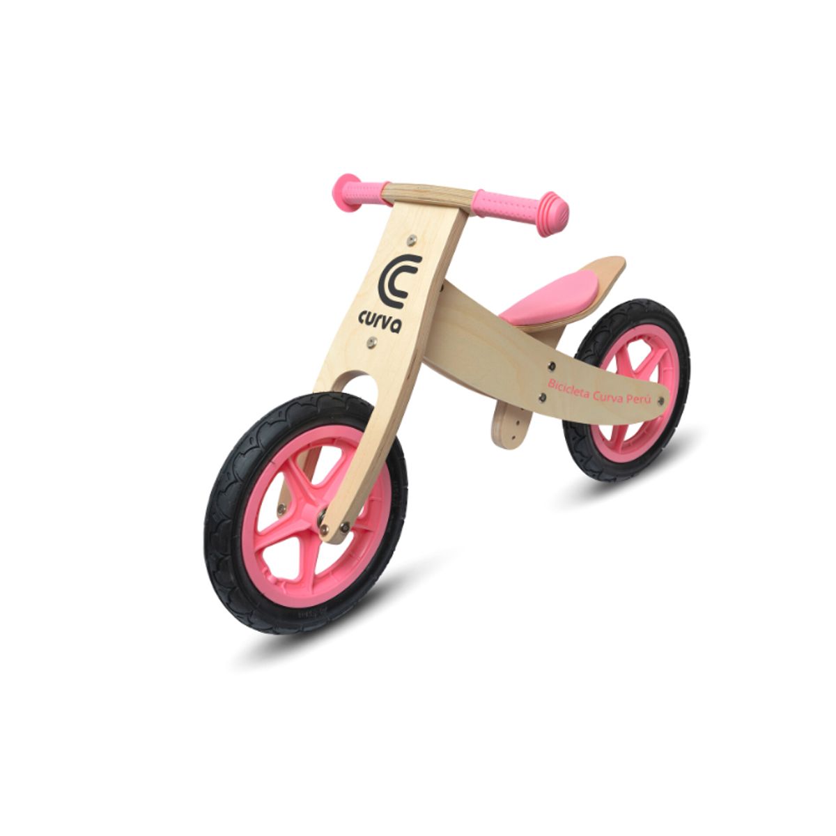 CURVA - Bicicleta de balance para niños Curva Modelo Rosada