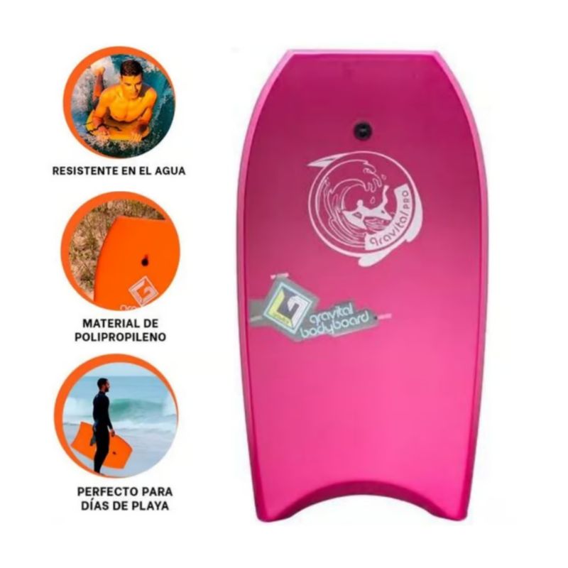 GRAVITAL - Tabla Bodyboard 33 83.5 x 47.5 x 5cm