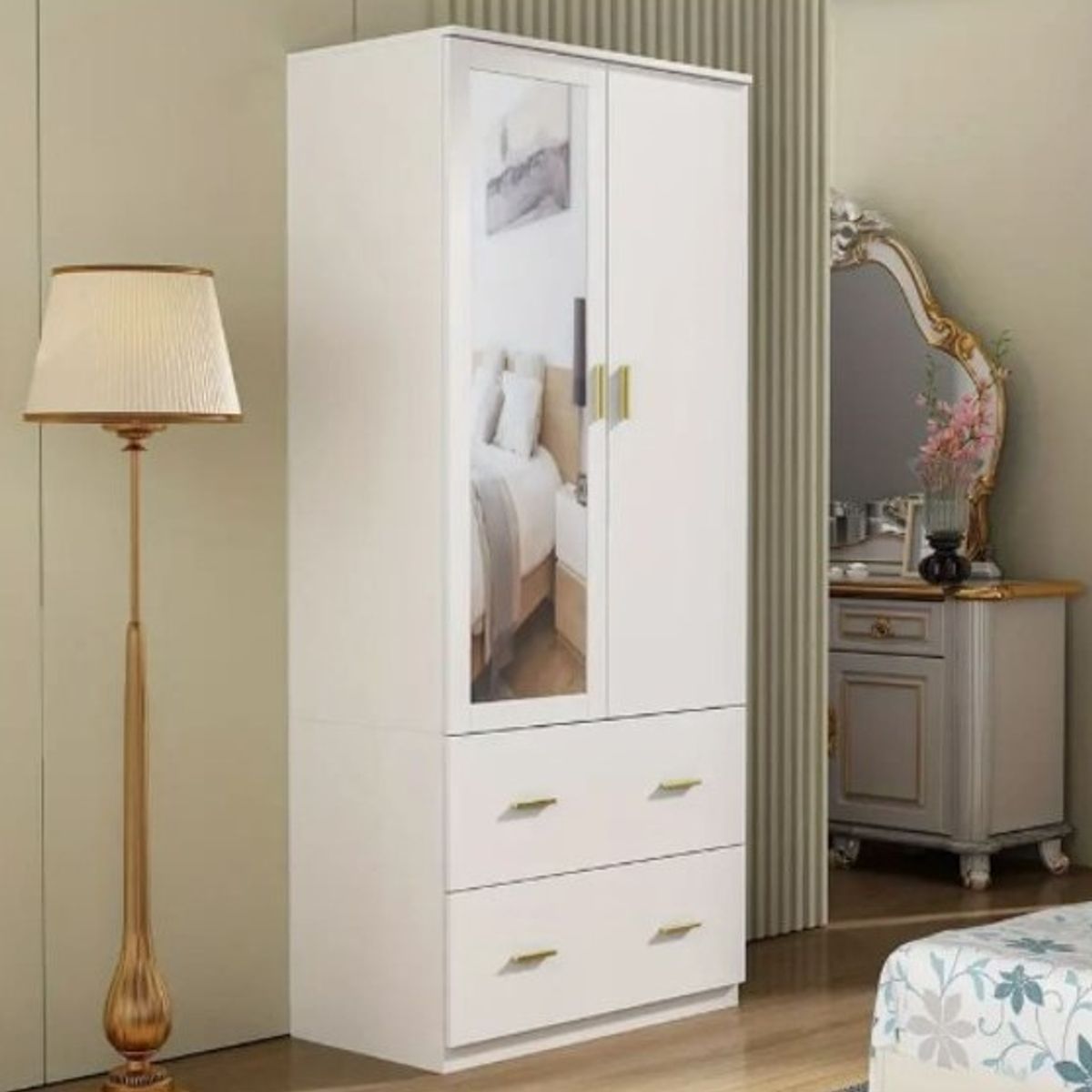 NACION MUEBLES - ROPERO MODERNO CON ESPEJO NM