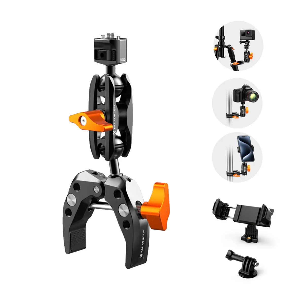 K&F CONCEPT - Abrazadera con Brazo de Bola K&F Concept  KF31.083 - MS13