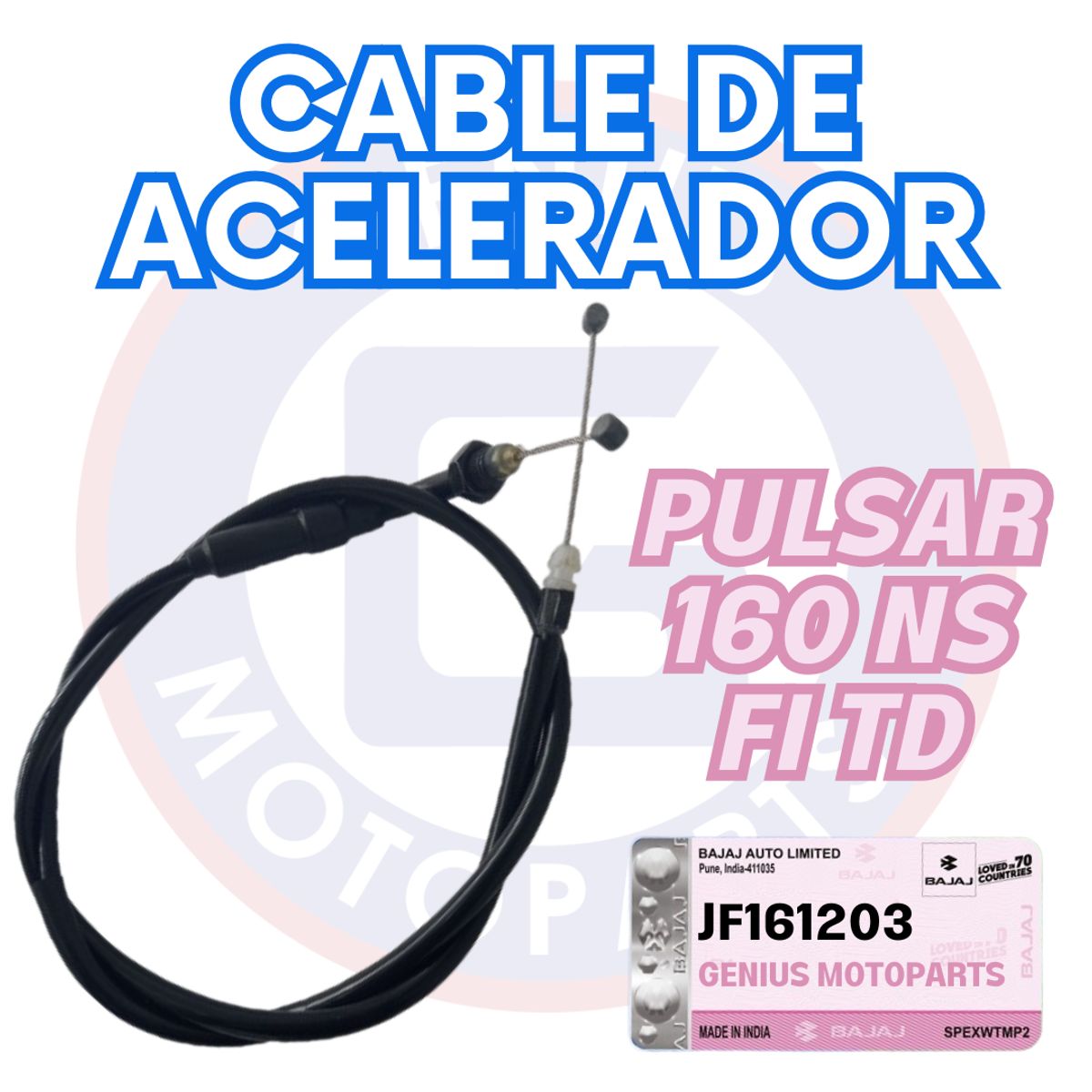 BAJAJ - CABLE DE ACELERADOR PULSAR 160 NS FI TD