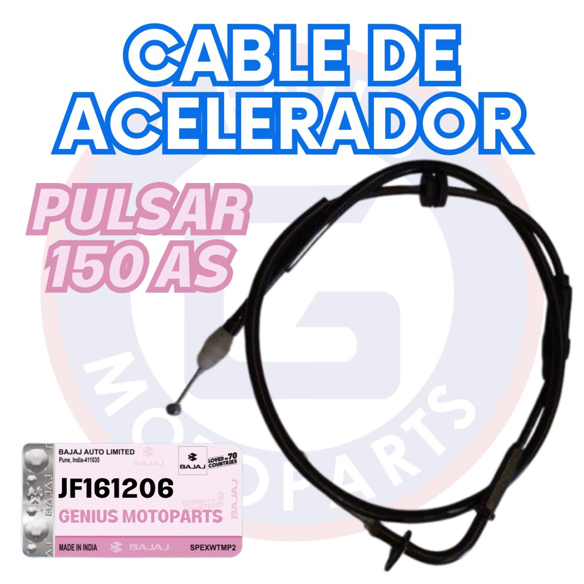 BAJAJ - CABLE DE ACELERADOR COMPLETO PULSAR 150 AS