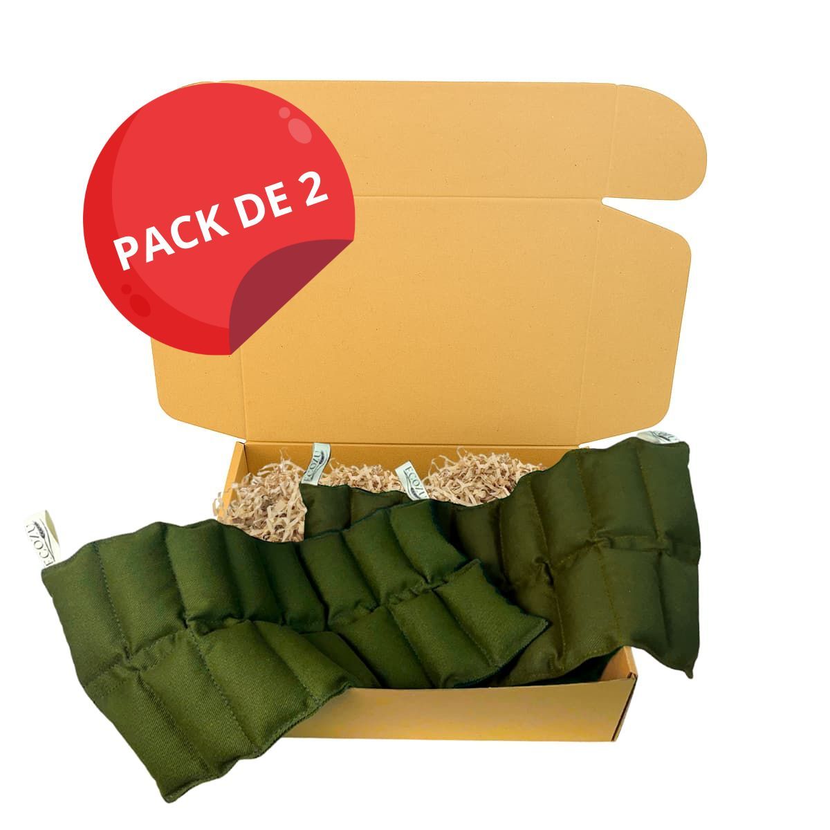 GENERICO - Compresas de Semilla Lumbar Verde Pack de 2