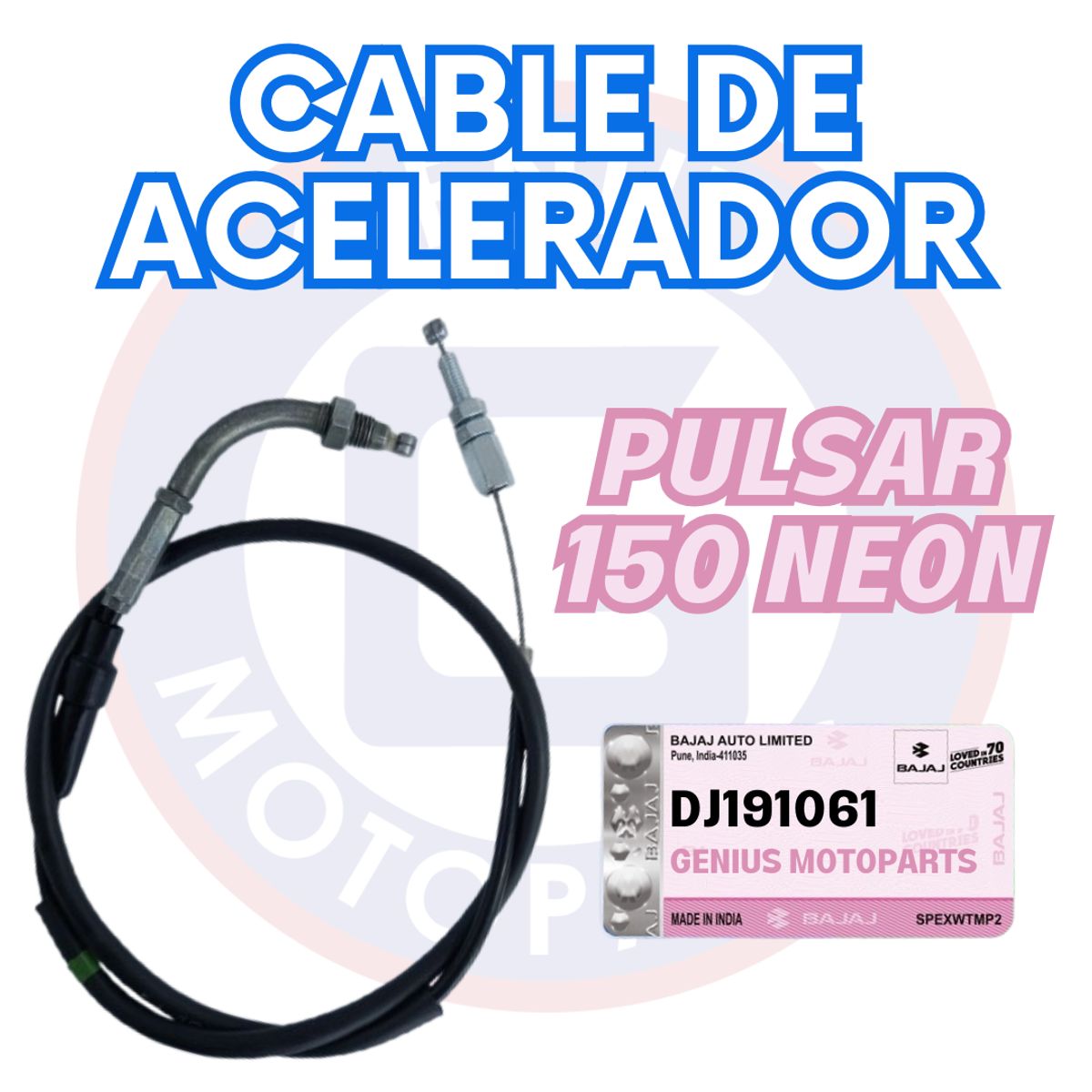 BAJAJ - CABLE DE ACELERADOR COMPLETO PULSAR 150 NEON