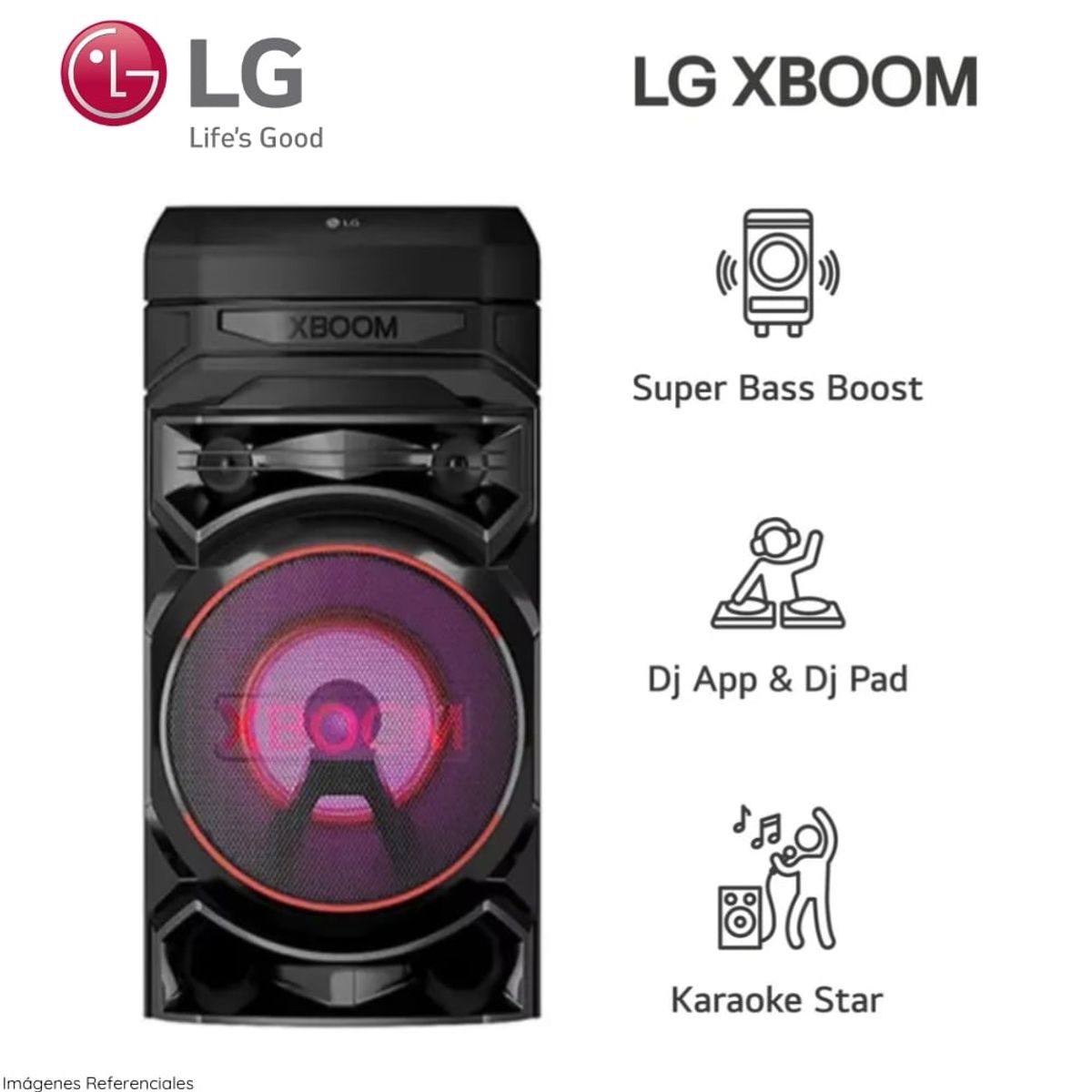 LG - Torre de sonido LG XBOOM con Bluetooth y Karaoke RNC5