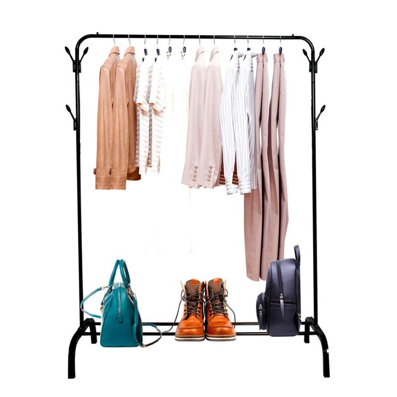 GENERICO - Colgador Organizador Perchero Elegante de Metal 150x110x40cm - Negro - M