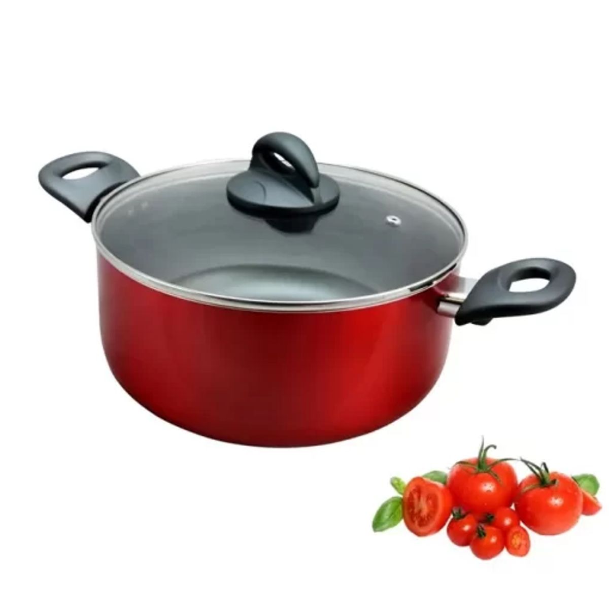 OSTER - Olla Oster® 25CM Antiadherente Herscher de 4.7L Rojo 80161 02