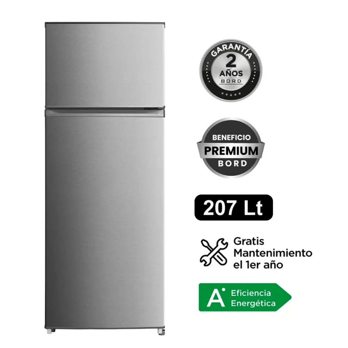 BORD - Refrigeradora Bord 207Lt Frost RE207FS-M Silver_.