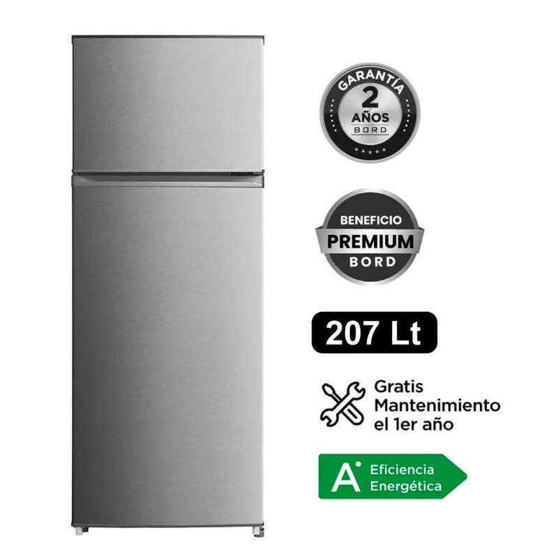 BORD - Refrigeradora Bord 207Lt Frost RE207FS-M Silver_.