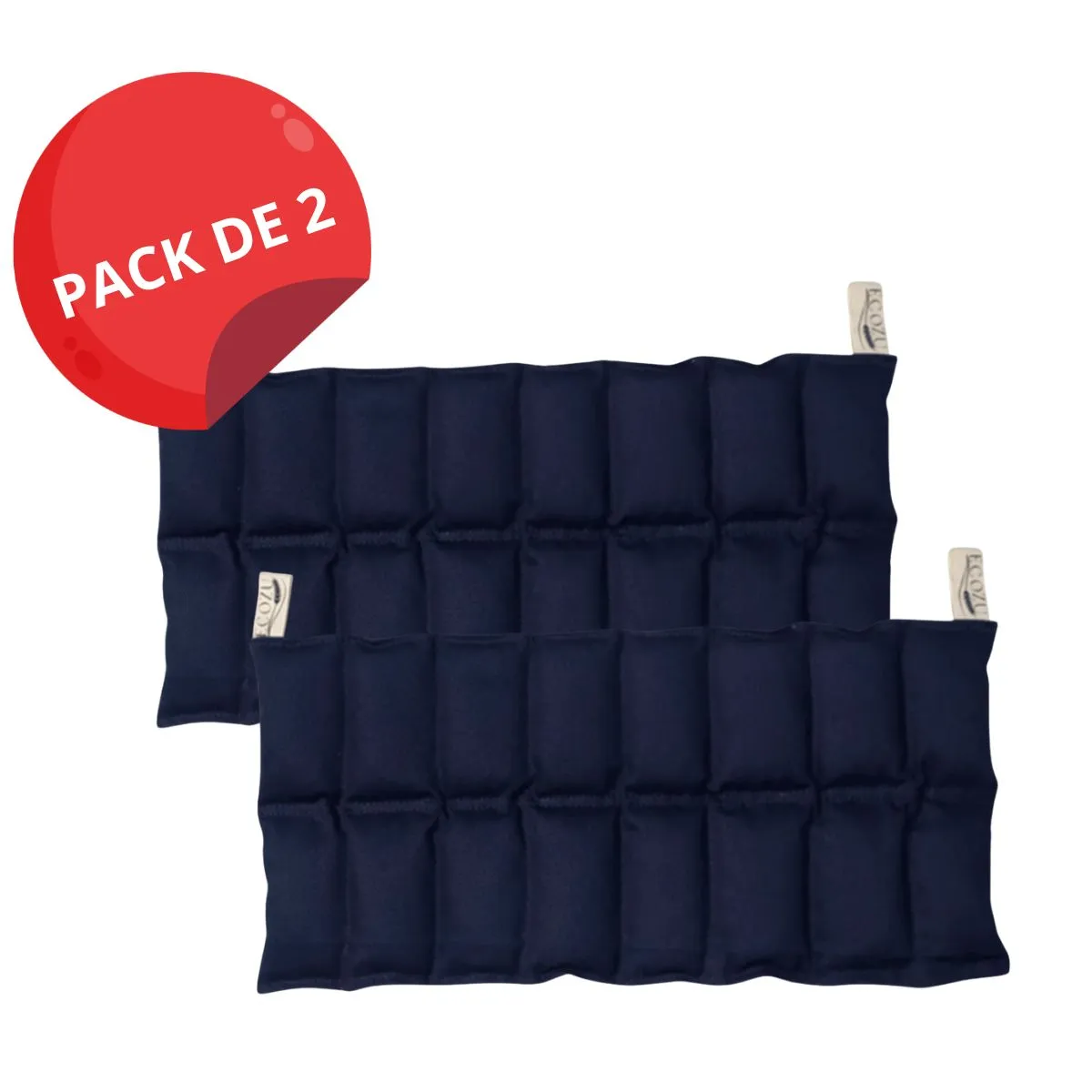 GENERICO - Compresas de Semilla Lumbar Azul PACK DE 2