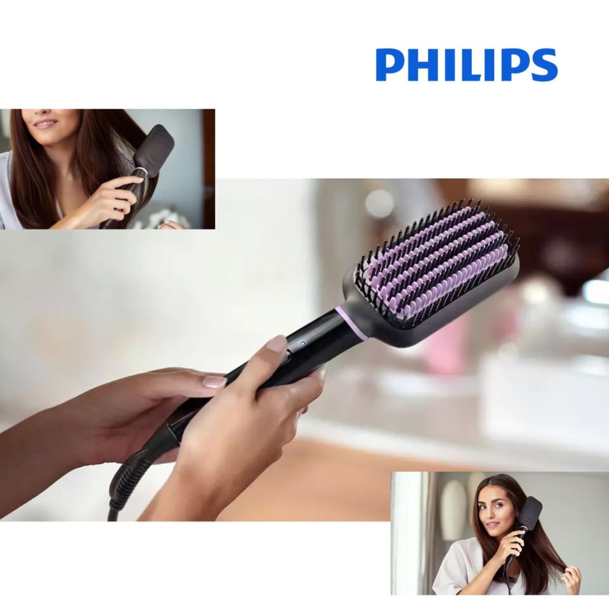 PHILIPS - Cepillo Alisador de Cabello BHH880 PHILIPS