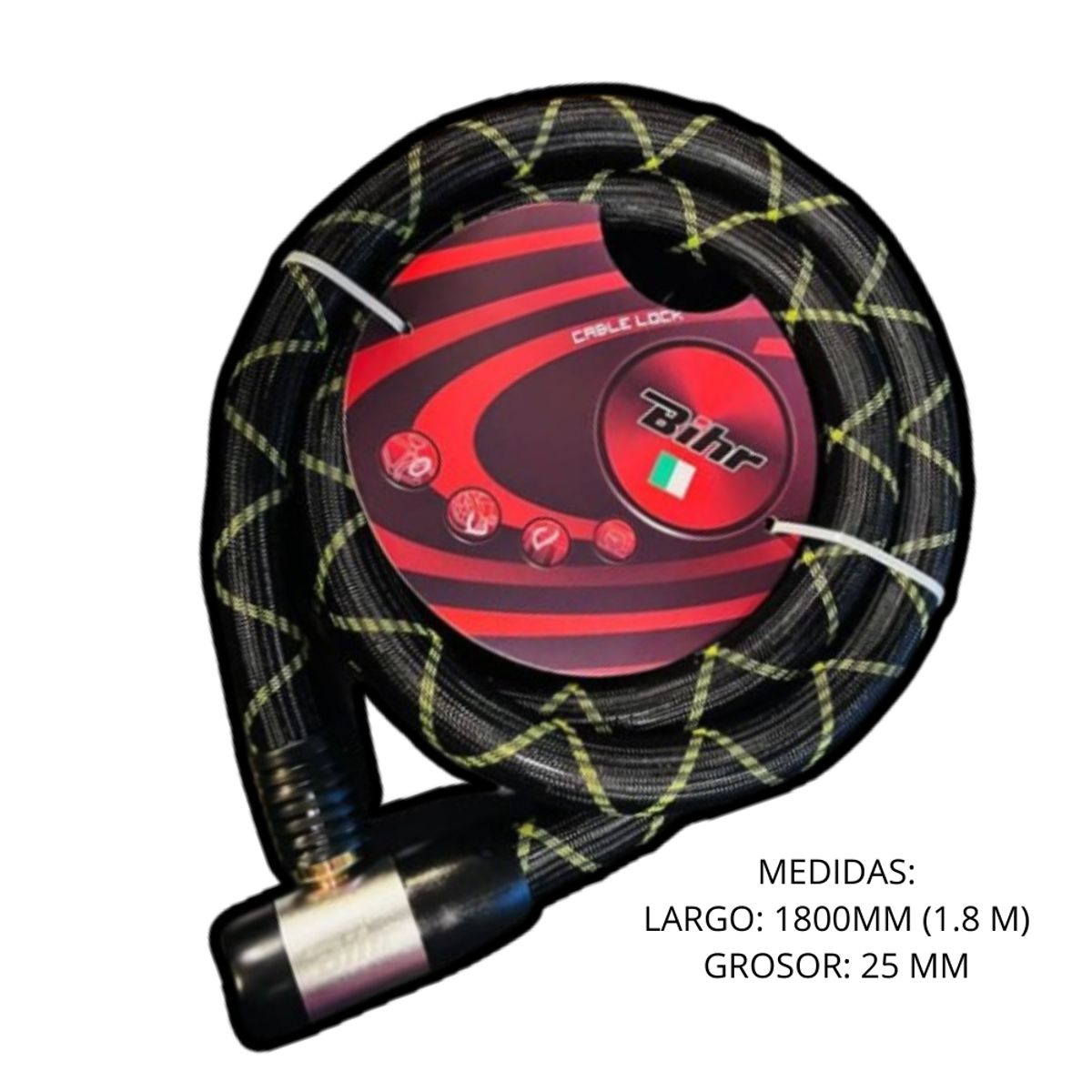 GENERICO - CADENA DE SEGURIDAD 25X1800MM BIHR MOTO-CICLISMO