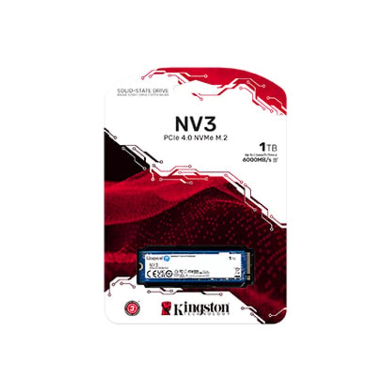 KINGSTON - DISCO SOLIDO KINGSTON NV3 1TB  SNV3S1000G  PCIE 4.0- NVME M.2- GEN4