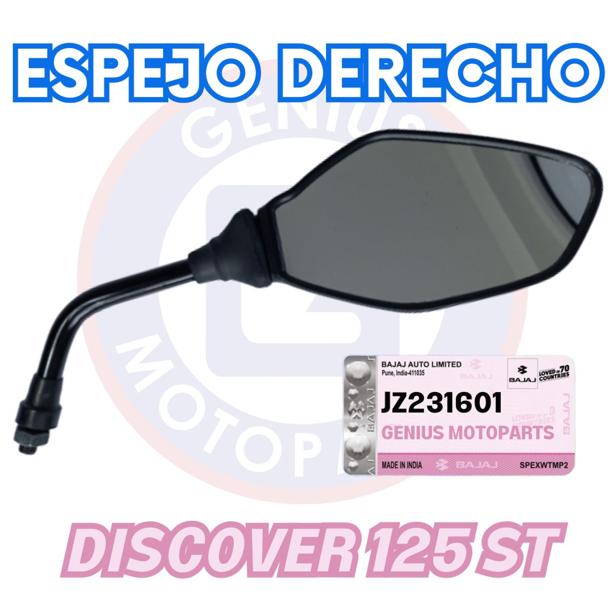 BAJAJ - ESPEJO DERECHO DISCOVER 125 ST