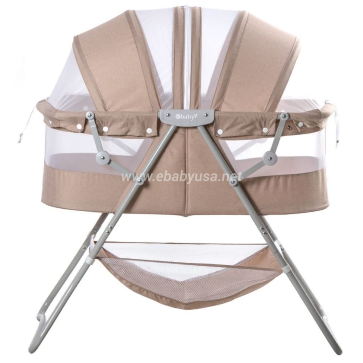 EBABY - Cuna Portátil Plegable para Bebés DOLLY BEIGE