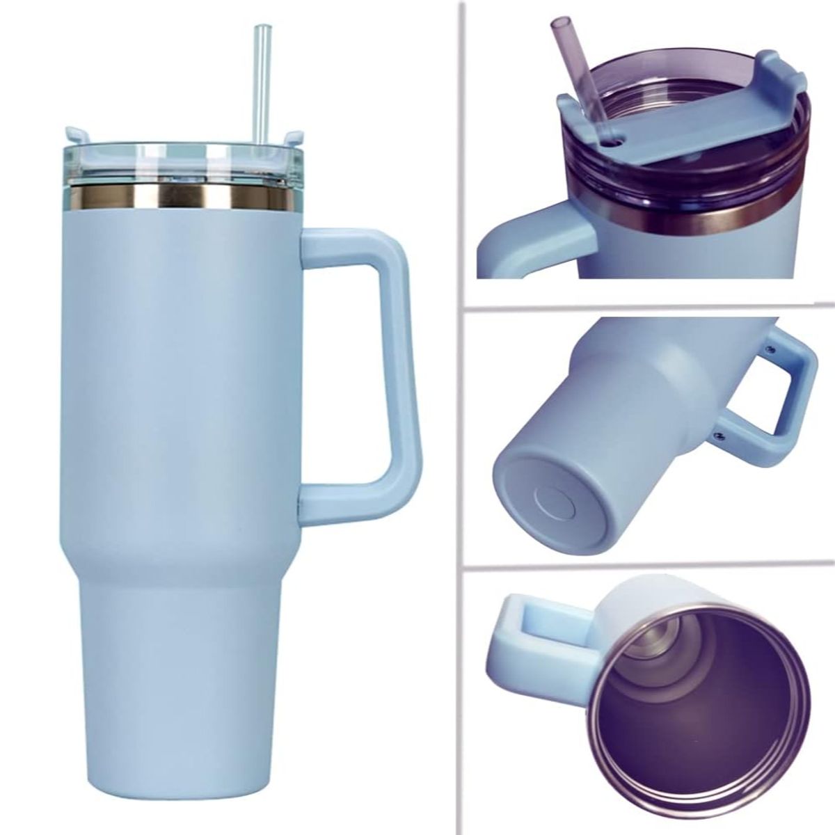 HYGGE - Vaso Térmico de Acero Inoxidable con Asa de 1200 ml