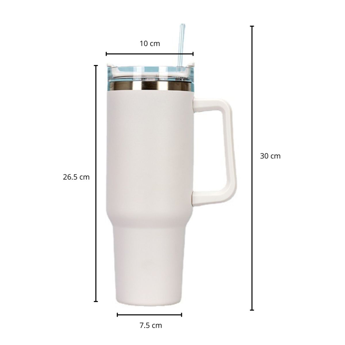 HYGGE - Vaso Térmico de Acero Inoxidable con Asa de 1200 ml