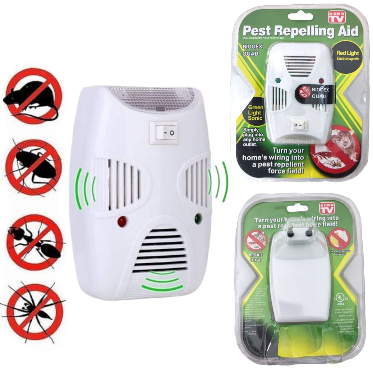 OEM - Repelente Electronico de Roedores Ratas Cucarachas