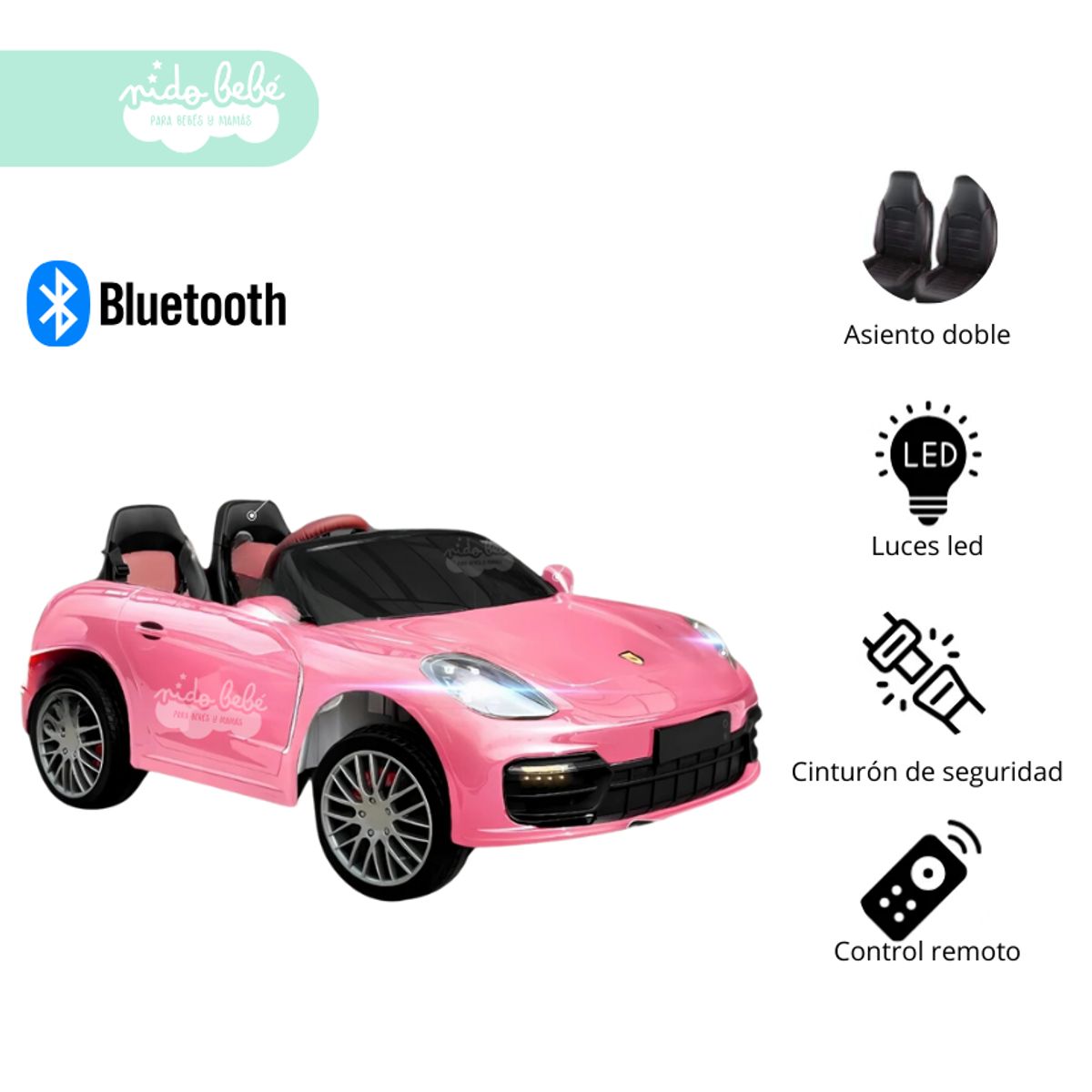 GENERICO - Carro a Batería modelo Porsche Pink