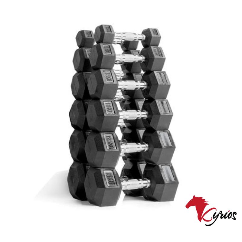 NO LOGO - Par De Mancuernas Hexagonal De 15 KG