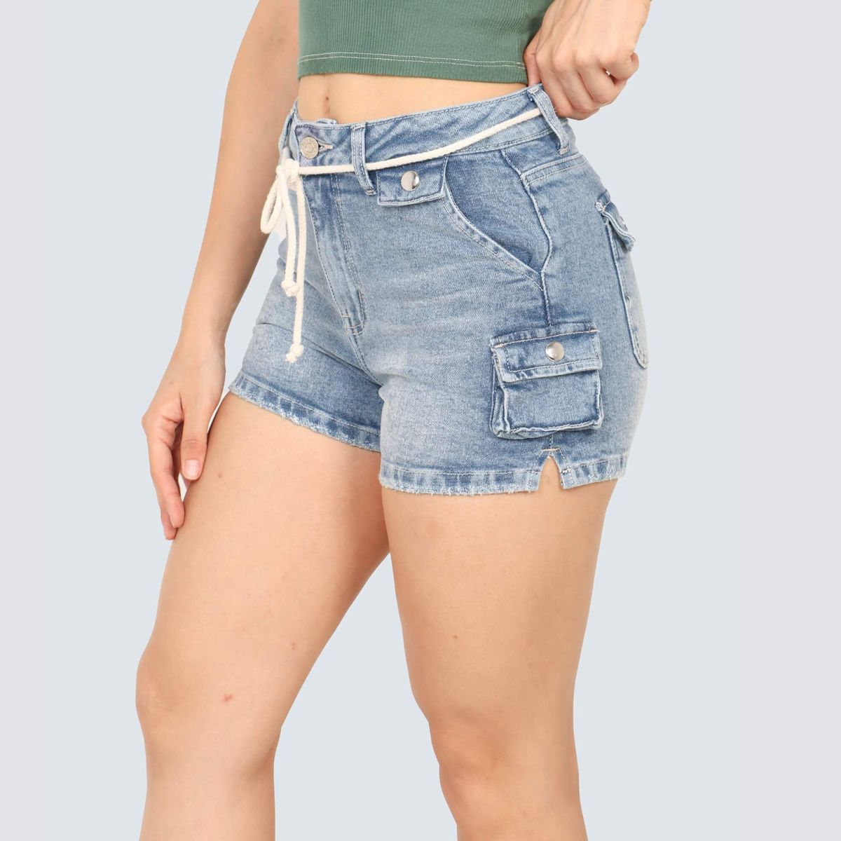 PARADA 111 - SHORT CARGO CINTURA MUJER PARADA 111 BRUNA